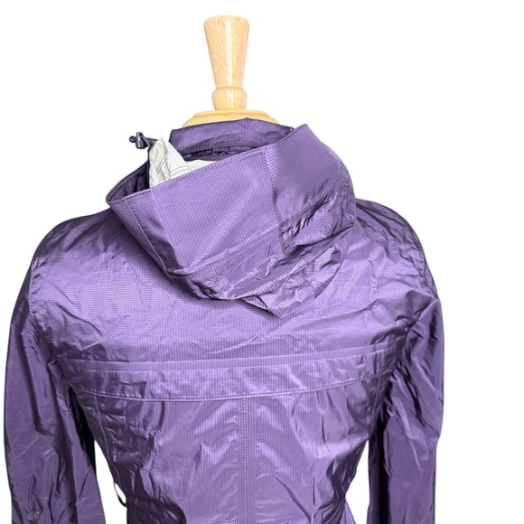 LL Bean Womens Purple Hooded Windbreaker Parka Trail Model Rain Jacket Size XS - Picture 4 of 9
